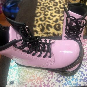 Dr Marten toddler girl lace up boots.